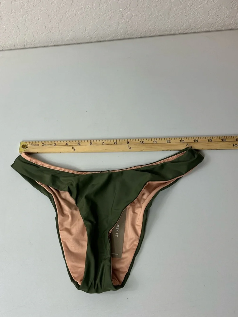 J. Crew Classic Mid Rise Curved Waist Cheeky Bikini Bottom Size Small NWT